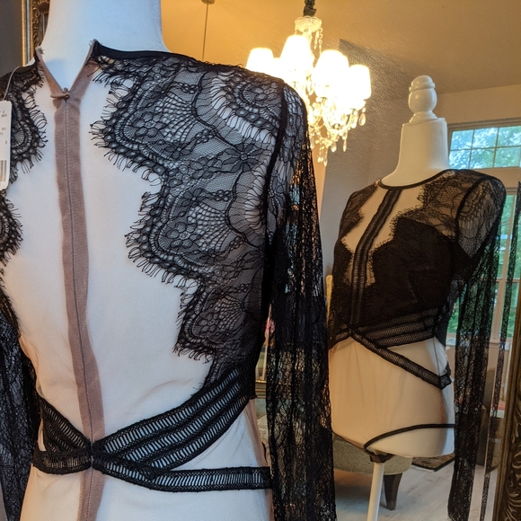 Lace body suit Black Nude L - Picture 5 of 16